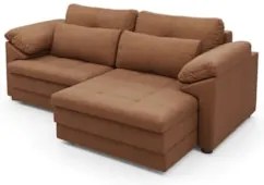 Sofá Retrátil 2 Lugares Para Sala 175cm Dijon Couro Mel S07 - Mpozenat