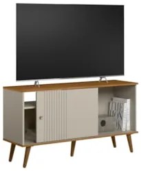 Rack Bancada de TV 50 Polegadas Rebu L06 Nature/Off White - Mpozenato