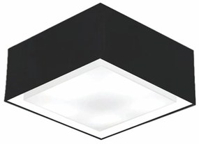 Plafon Para Corredor Quadrado SC-3039 Cúpula Cor Preto