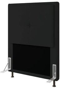 Cabeceira Ametista Para Cama Box Solteiro 90 cm Suede Preto - D'Rossi