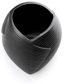 Vaso Decorativo Dobradura Preto em Cerâmica 16,5x17,5 cm - D'Rossi