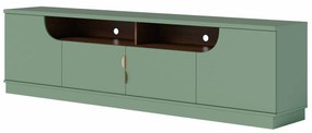 Bancada Tv de 75 Polegadas 4 Portas Karol 200cm Verde Pistache/Amêndoa H01 - D'Rossi