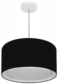 Pendente Cilíndrico Preto MJ-4290 Para Mesa de Jantar e Estar