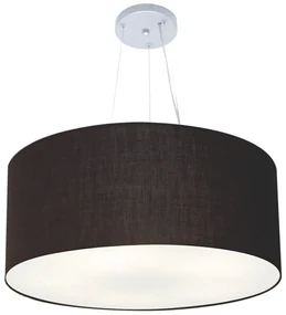 Lustre Pendente Cilíndrico Vivare Md-4074 Cúpula em Tecido 60x30cm - Bivolt