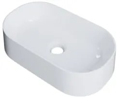 Cuba Pia de Apoio Para Banheiro Oval 43cm Hera C08 Branco - Mpozenato