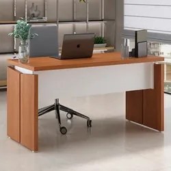 Mesa Para Escritório Home Office 145cm Corp A06 Freijó/Branco - Mpozen