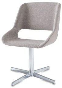 Cadeira Dife Assento Estofado Rustico Cru Base Fixa em Aluminio - 55881 Sun House