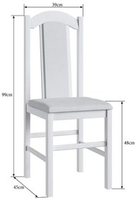 Conjunto com 2 Cadeiras Madeira E Tecido Corino 500 - Branco