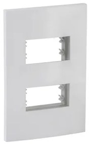 Placa Com Suporte 4x2 2 Modulos Branco Inova Pro