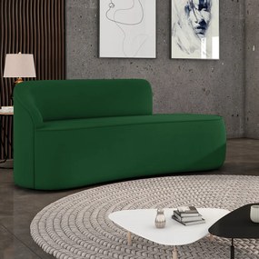 Sofá 2 Lugares Orgânico 140 cm Morgan Suede Verde D03 - D'Rossi