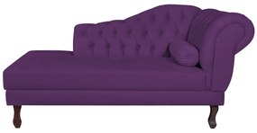 Recamier Diana 185cm Lado Esquerdo Suede Roxo - ADJ Decor