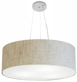 Pendente Cilíndrico Rustico Bege MJ-4070 Para Mesa de Jantar e Estar