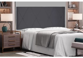 Cabeceira Painel Aquilla Para Cama Box Solteiro 90 cm Suede Cinza - D'Rossi