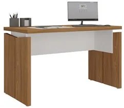 Mesa Para Escritório Home Office 125cm Corp A06 Freijó/Branco - Mpozen