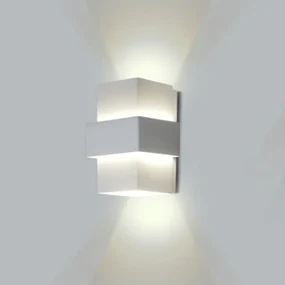 Arandela Smart Tubo Quadrado Facho Duplo 12X12X18Cm 1Xg9 | Usina 5220/... (GF-M Grafite Metálico)