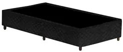 Base Para Cama Box Solteiro 88cm Poliéster Bordado Perola Negra Preto