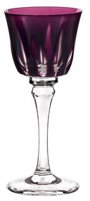 Taça de Cristal Lapidado Artesanal para Licor - Ametista  Ametista