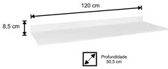 Balcão Gabinete Para Pia 120cm Suécia 3 Portas 2 Gavetas Branco/Castan