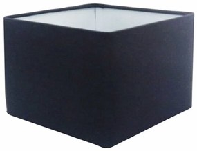 Cúpula em tecido quadrada abajur luminária cp-4270 30/35x35cm preto