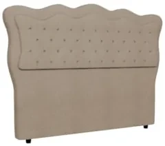 Cabeceira Casal King Cama Box 195cm Oregon Z04 Boucle Capuccino - Mpoz