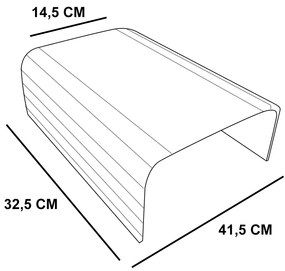 Bandeja Esteira para Braço de Sofá Porta Copo Reto Amarelo 5x 41,5 cm - Drossi