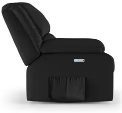 Poltrona do Papai Reclinável Pietra Elétrica LED Massagem FH9 PU Preto