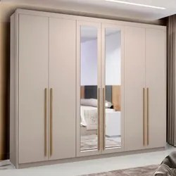 Guarda Roupa Casal 6 Portas Espelho Dubai Majestic Fendi     - VLR MÓV