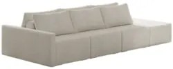 Sofá Ilha Modular com Puff para Sala Living 312cm Georgia Z08 Boucle B