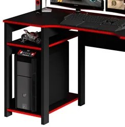 Mesa Para Computador Notebook Gamer ME4152 Preto/Vermelho - Tecno Mobi