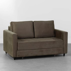 Sofá-Cama Belize Casal Suede Cinza Konkret - 1,50m