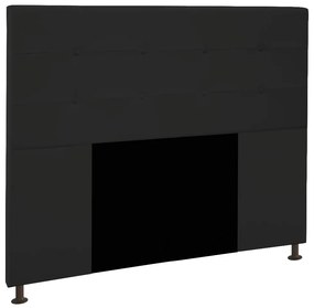 Cabeceira Safira Para Cama Box King 195 cm Corino - D'Rossi - Preto