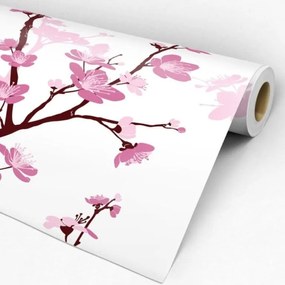 Papel de Parede Floral Rosa