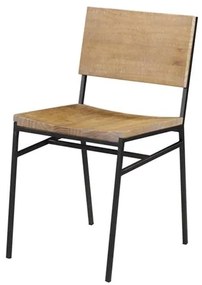Cadeira Brooklyn cor Driftwood com Base Aço Grafite 81cm - 49807 Sun House