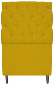 Cabeceira Estofada Liverpool 90 cm Solteiro Corano Amarelo - ADJ Decor