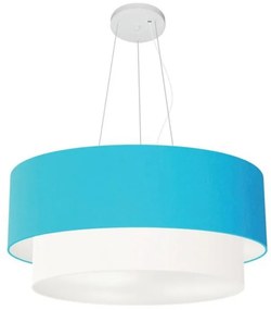 Lustre Pendente Duplo Cilíndrico Vivare Md-4073 Cúpula Tecido 80x60cm - Bivolt
