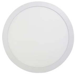 Plafon Led De Embutir Redondo Aluminio Branco 48W Panel - LED BRANCO NEUTRO (4000K)