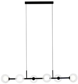 Pendente Aluminio Vidro Preto 16cm Orbit