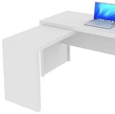 Mesa de Canto Para Escritório 3 Gavetas ME4106 Branco - Tecno Mobili