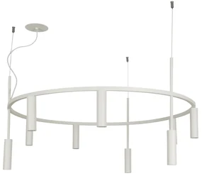 Pendente Platinum Circular Ø80X44,5Cm 9Xmr11 - Usina 16931/80 (PT / CB-P - Preto Texturizado / Cobre Polido Brilho)