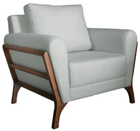 Poltrona Decorativa Sabrina Veludo Granito