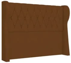 Cabeceira Casal Queen Cama Box 160cm Malva Z04 Veludo Terracota - Mpoz