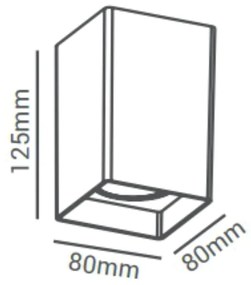 Spot De Sobrepor Cubo Quadrado 8X8X12,5Cm 1 X Mr16 / Plafon Branco | O...