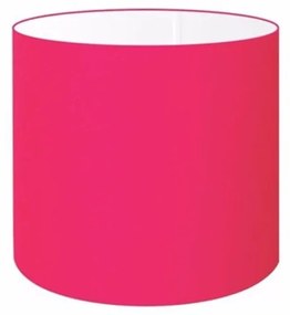 Cúpula em tecido cilíndrica abajur luminária cp-4046 18x18cm rosa pink
