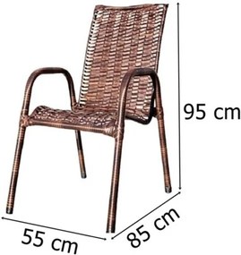 Kit C/ 4 Cadeira De Junco(Baixa) – JM Metalúrgica