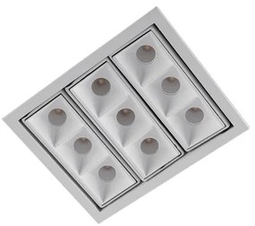 Plafon Led Embutir Quadrado Branco 21w 48 2700k Picco