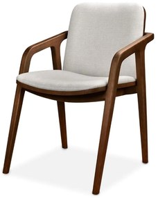 Cadeira com Braço Zilá Estofada Parte Externa em Madeira Estrutura Madeira Liptus Design Sustentável