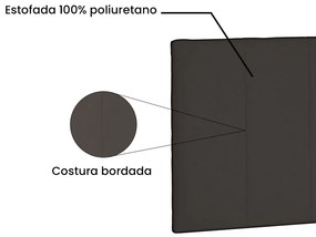 Cabeceira Painel Arizona Para Cama Box Casal 140 cm Suede - D'Rossi - Café