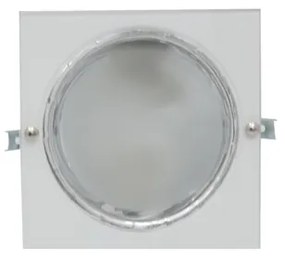 Plafon Embutir Aluminio Branco 16,5cm X 8,5cm