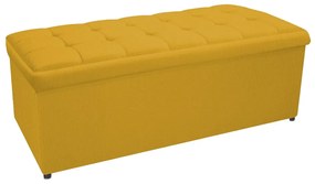 Calçadeira Copenhague 160 cm Queen Size Suede Amarelo - ADJ Decor