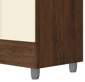Guarda Roupa Ideal 6 Portas Plus Imbuia/Champanhe – Vila Rica Móveis